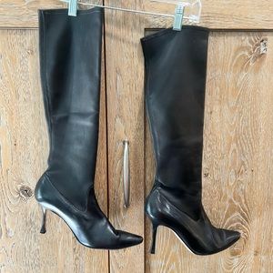 Manolo Blahnik Black knee high boots